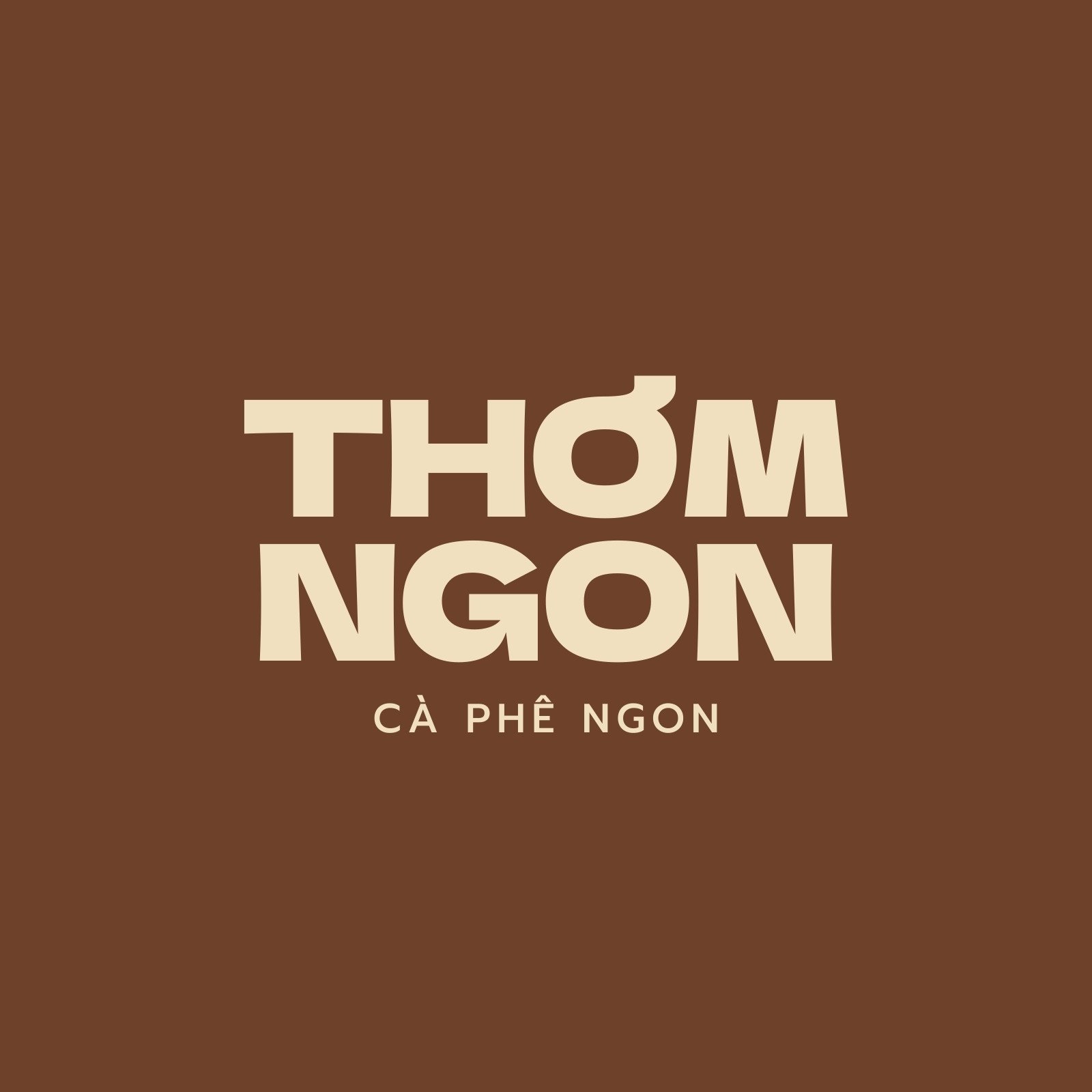 Nâu và Nâu vàng Nghệ thuật sắp chữ In đậm Tiệm cà phê Biểu trưng Cà phê