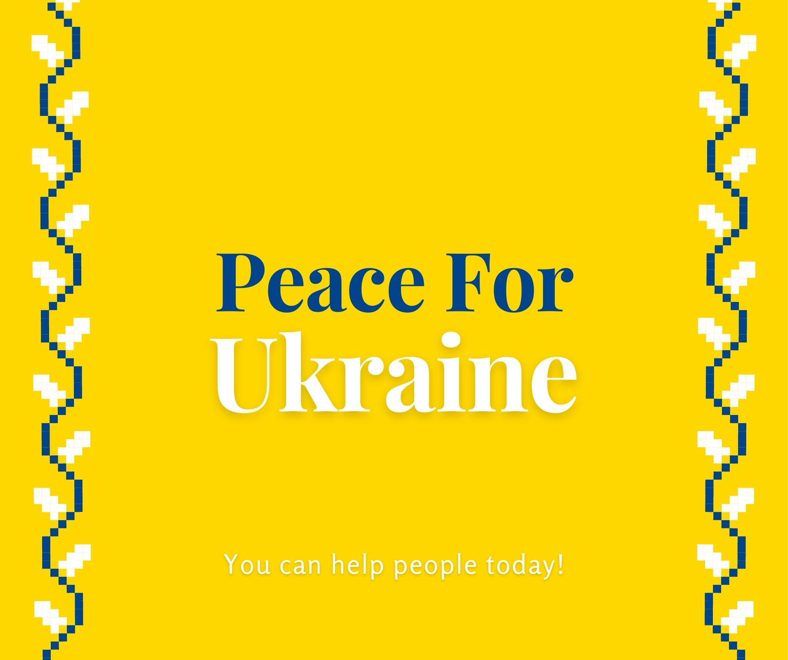 Free Help Ukraine Peace Blue and Yellow National Symbol Facebook post