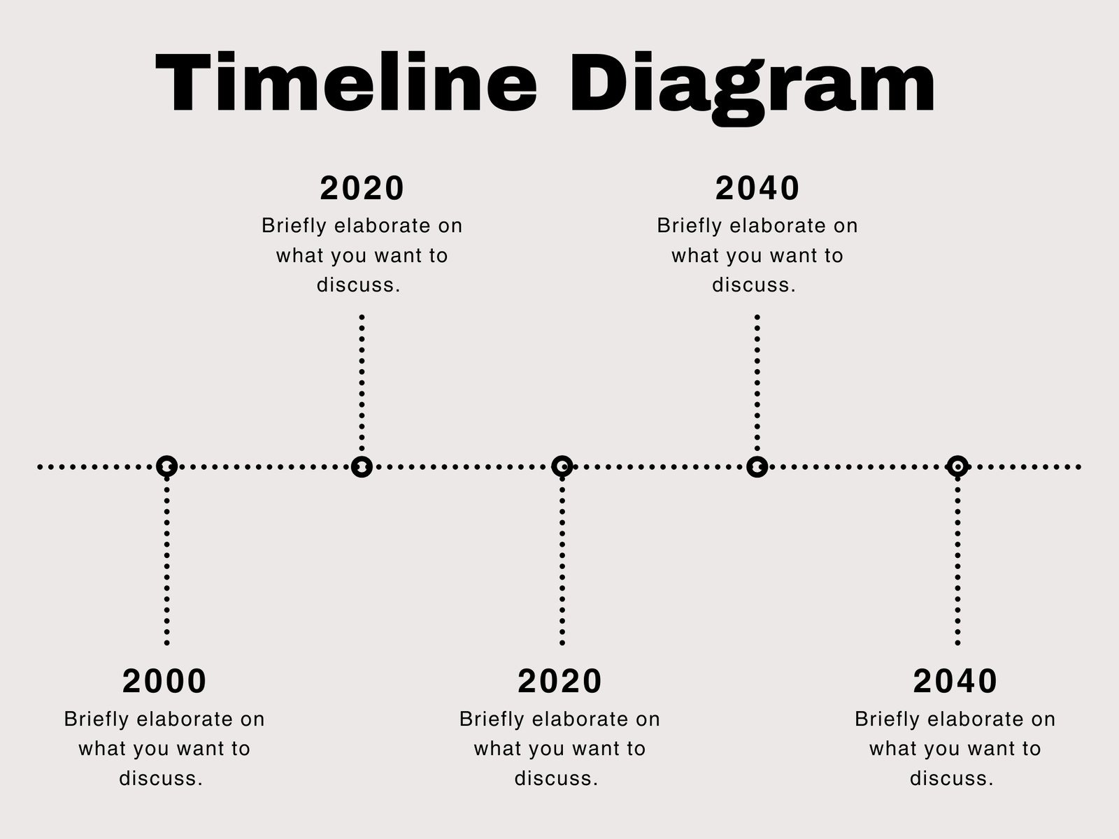 Minimalist Timeline Diagram Concept Map