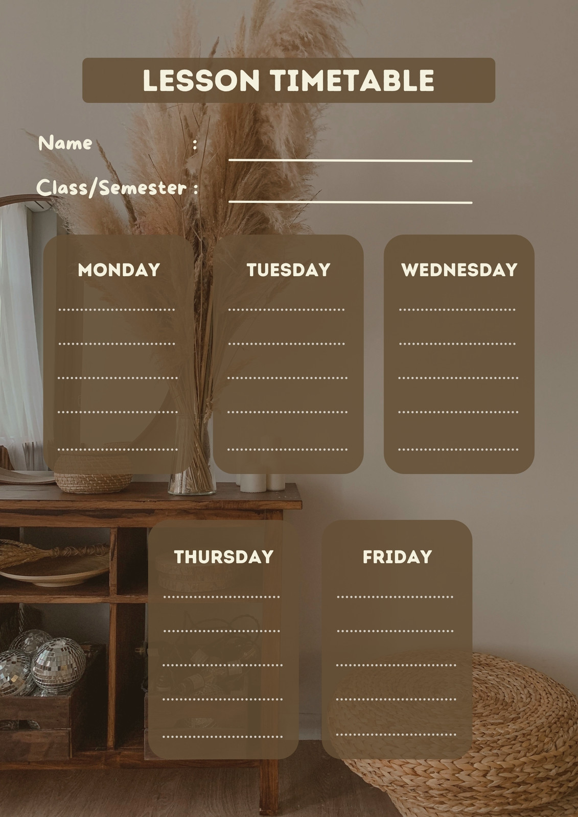 Visual Timetable Logs Page 5 - Free and customizable timetable templates | Canva