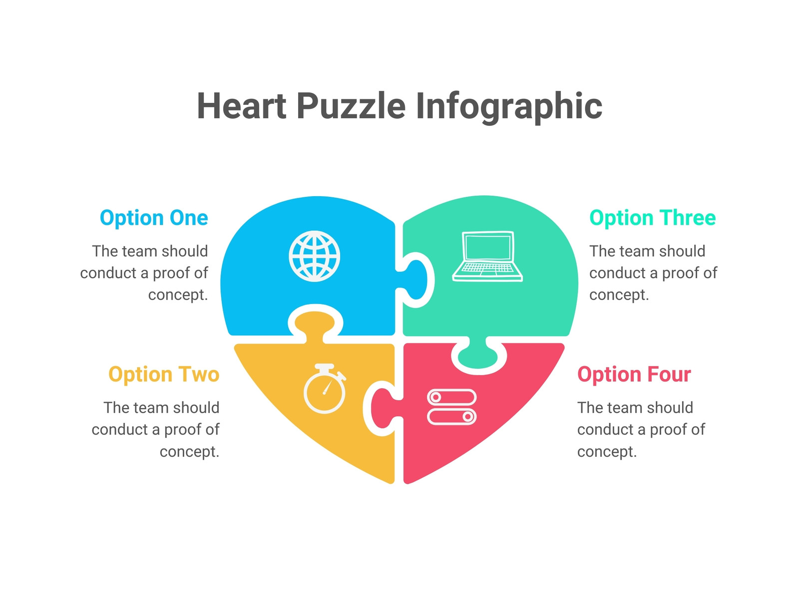 Heart Puzzle Infographic Graph