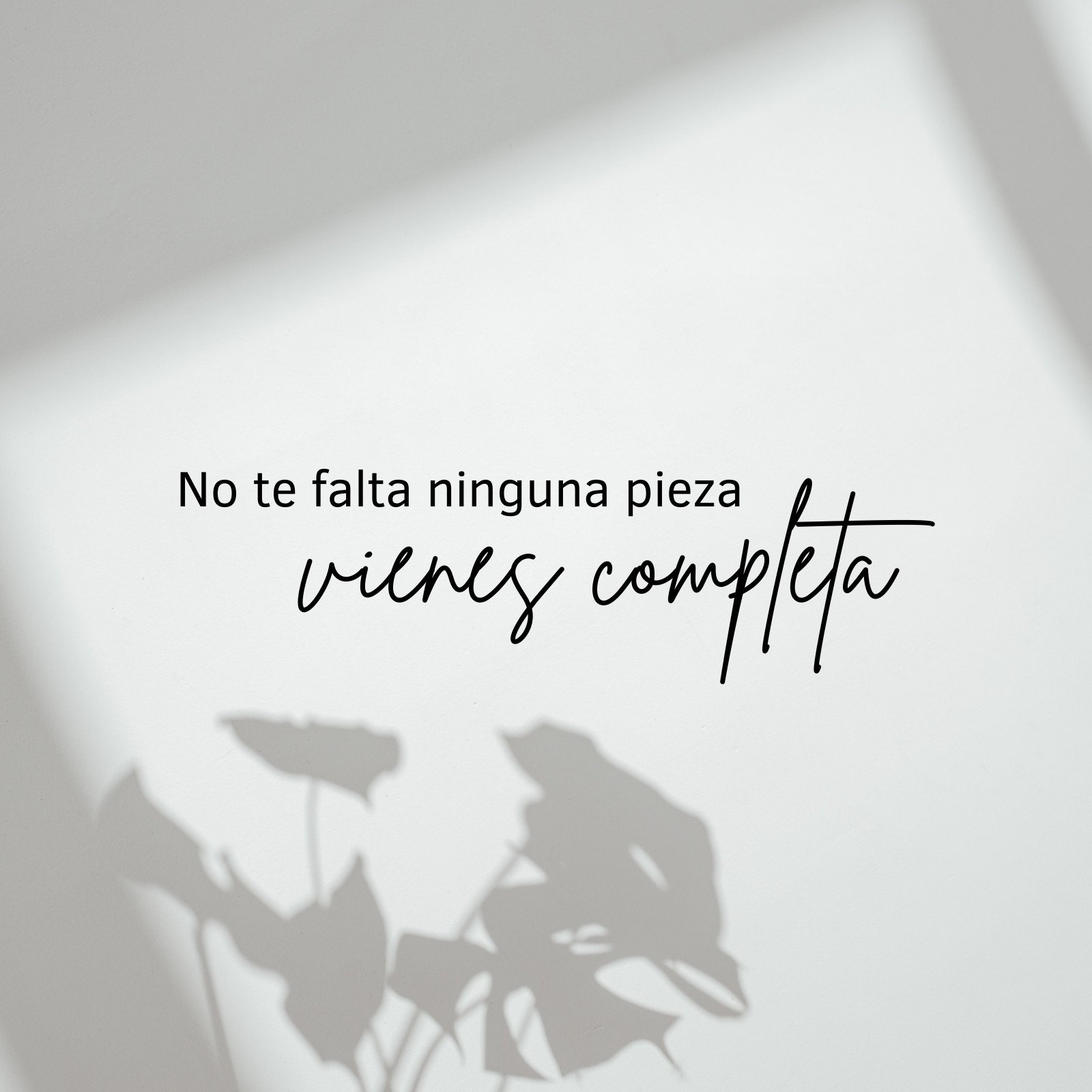 Post de Instagram minimalista frase inspiradora blanco y negro