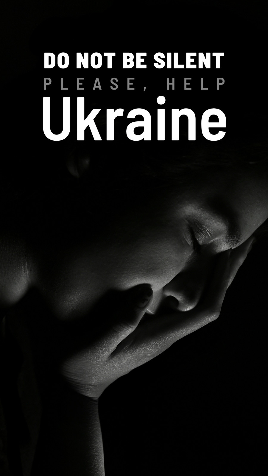 Black Do Not Be Silent Help Ukrainian People, No War Instagram Story