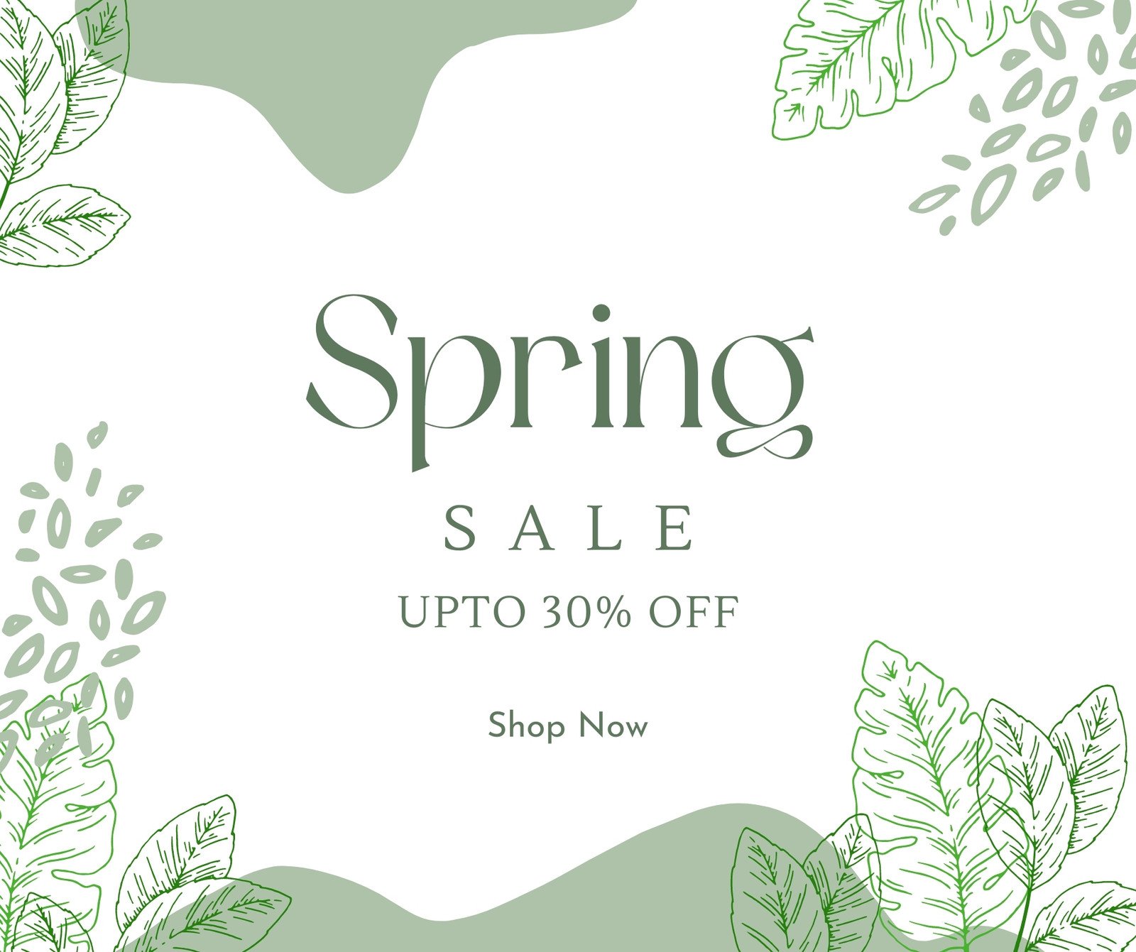 Green Spring Sale Facebook Post