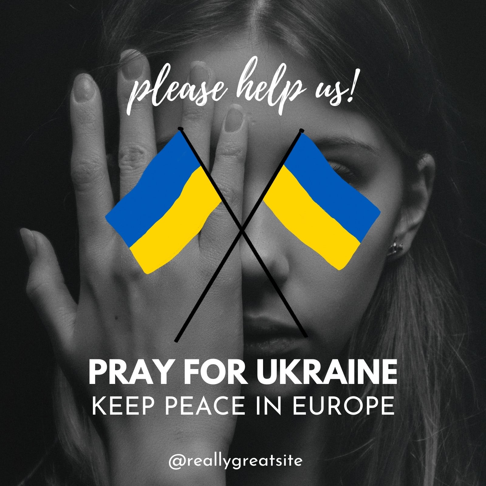 Black Post Instagram Help for Ukraine