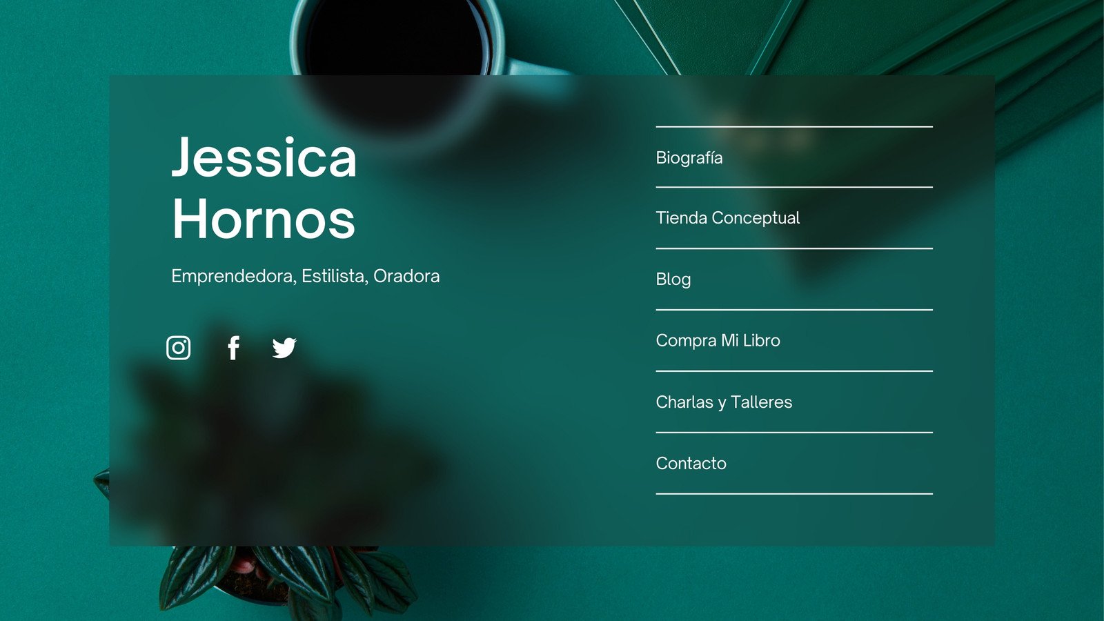 Verde Blanco Fotógrafo Blogger Biolink Sitio Web