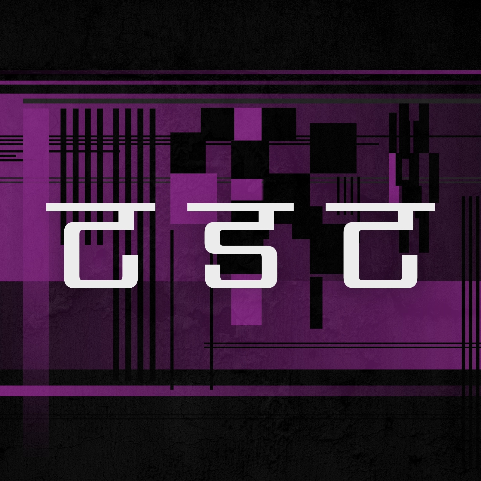 काला और बैंगनी डिजिटल ग्लिच टेक YouTube आइकन