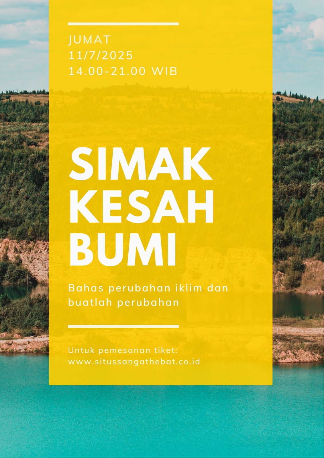 Poster Kuning & Putih Acara Peduli Lingkungan dengan Foto Poster Kuning & Putih Acara Peduli Lingkungan dengan Foto