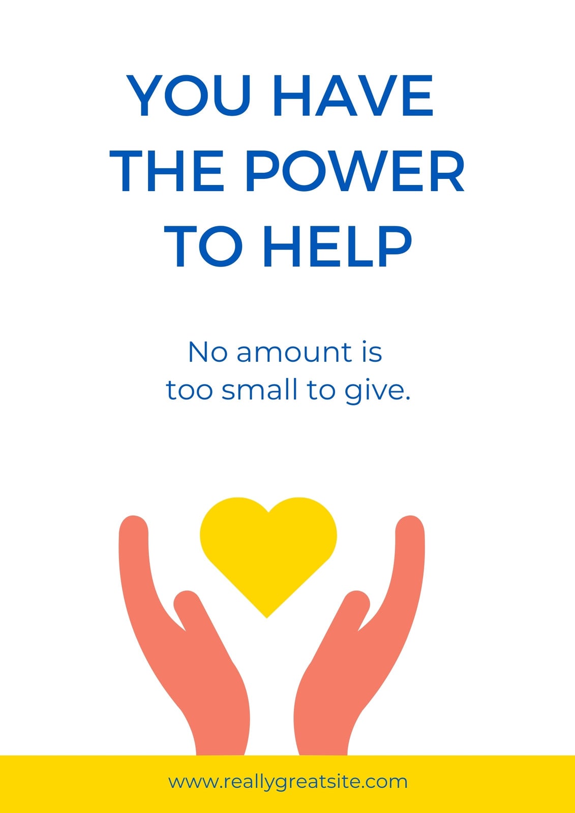 Brown and Yellow Helping Hands Donate to Ukraine Poster