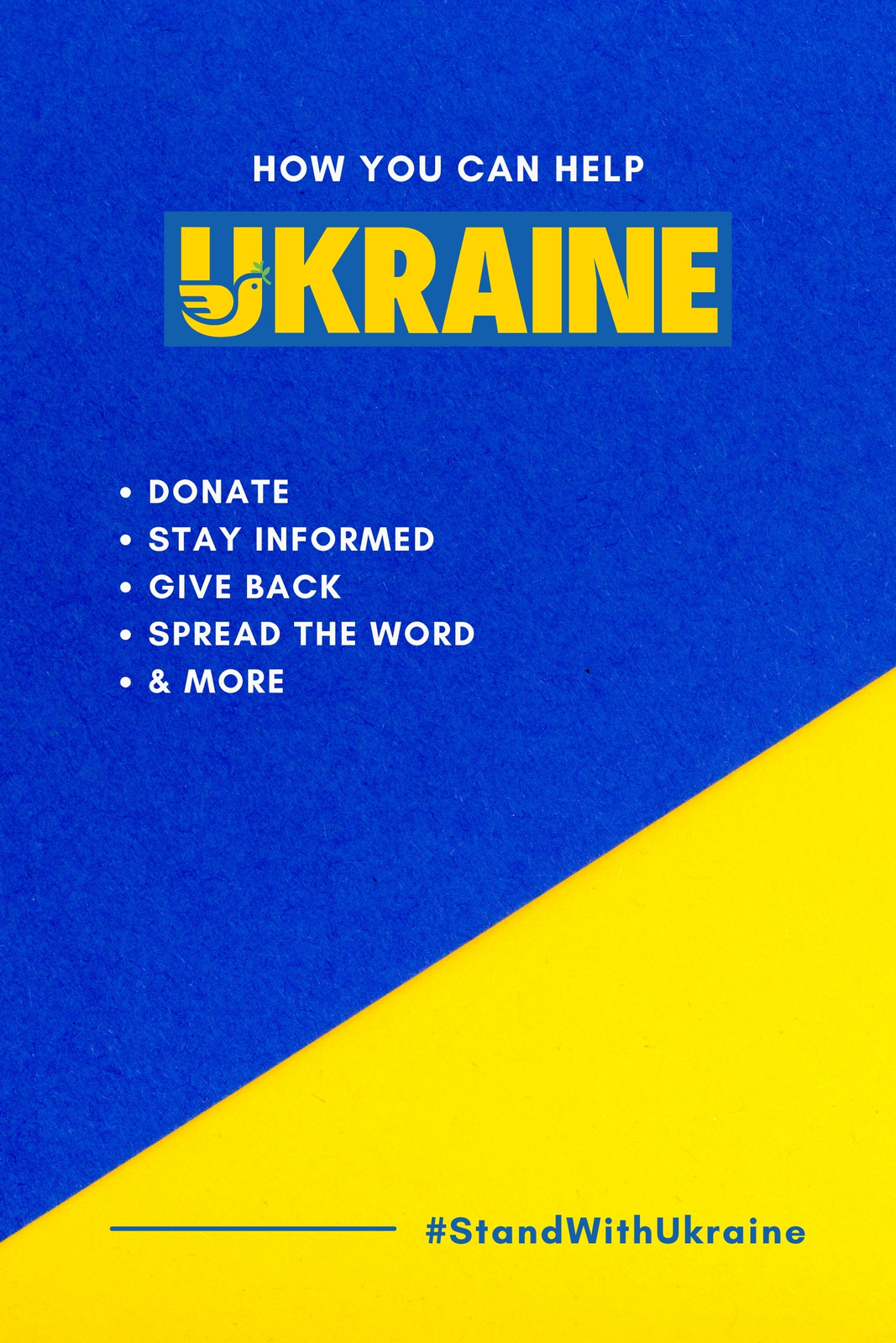 Minimal professional how you can help Ukraine pinterest pin 
