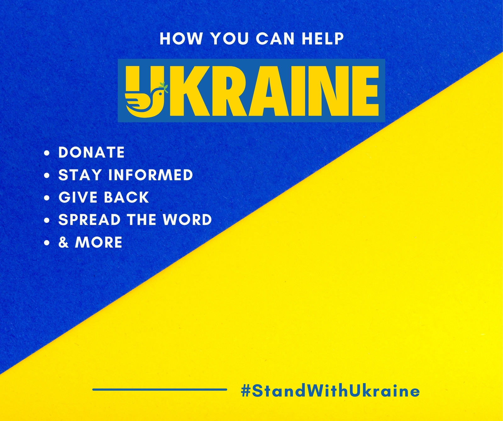 Minimal professional how you can help Ukraine facebook post 