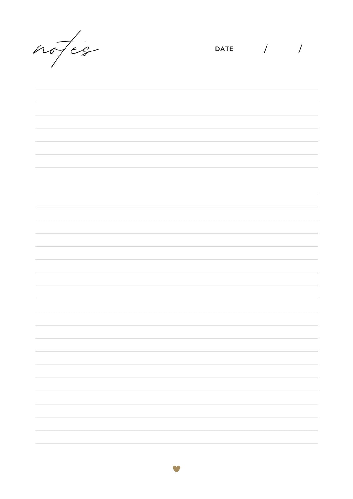 Free and customizable notes templates