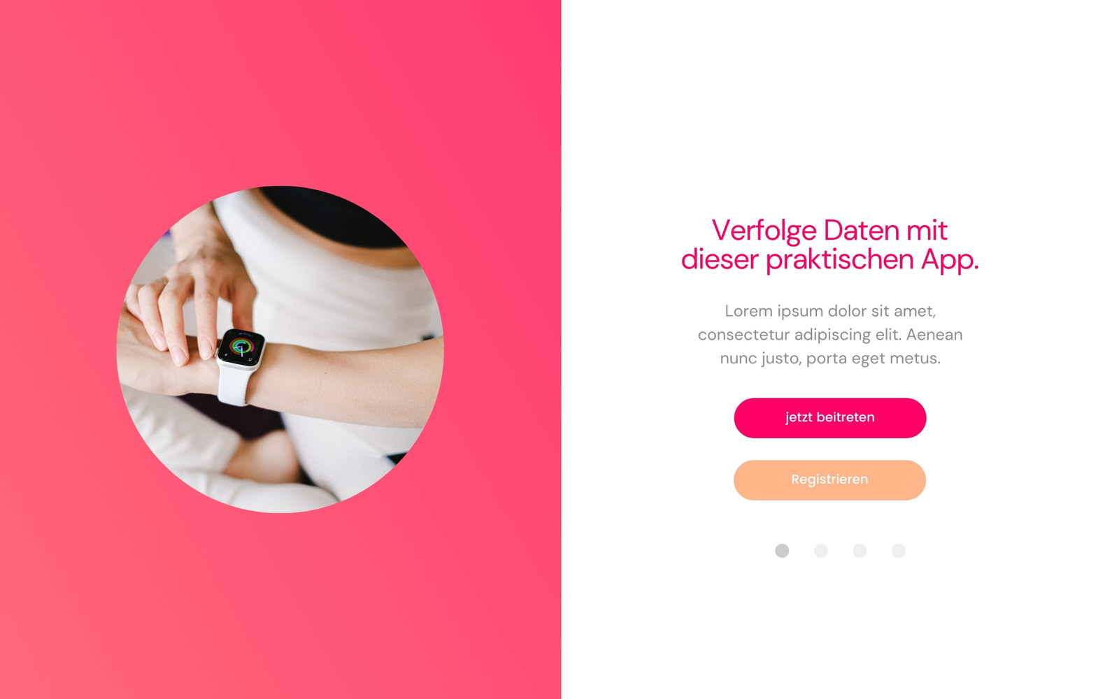UI Onboarding-Seite Einfach Website-UI Prototyp