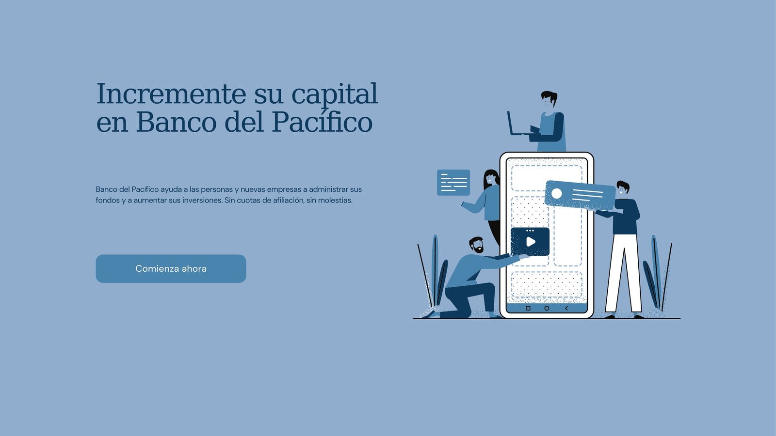 Colorido Ilustrativo Empresa Enlace en Perfil Sitio Web