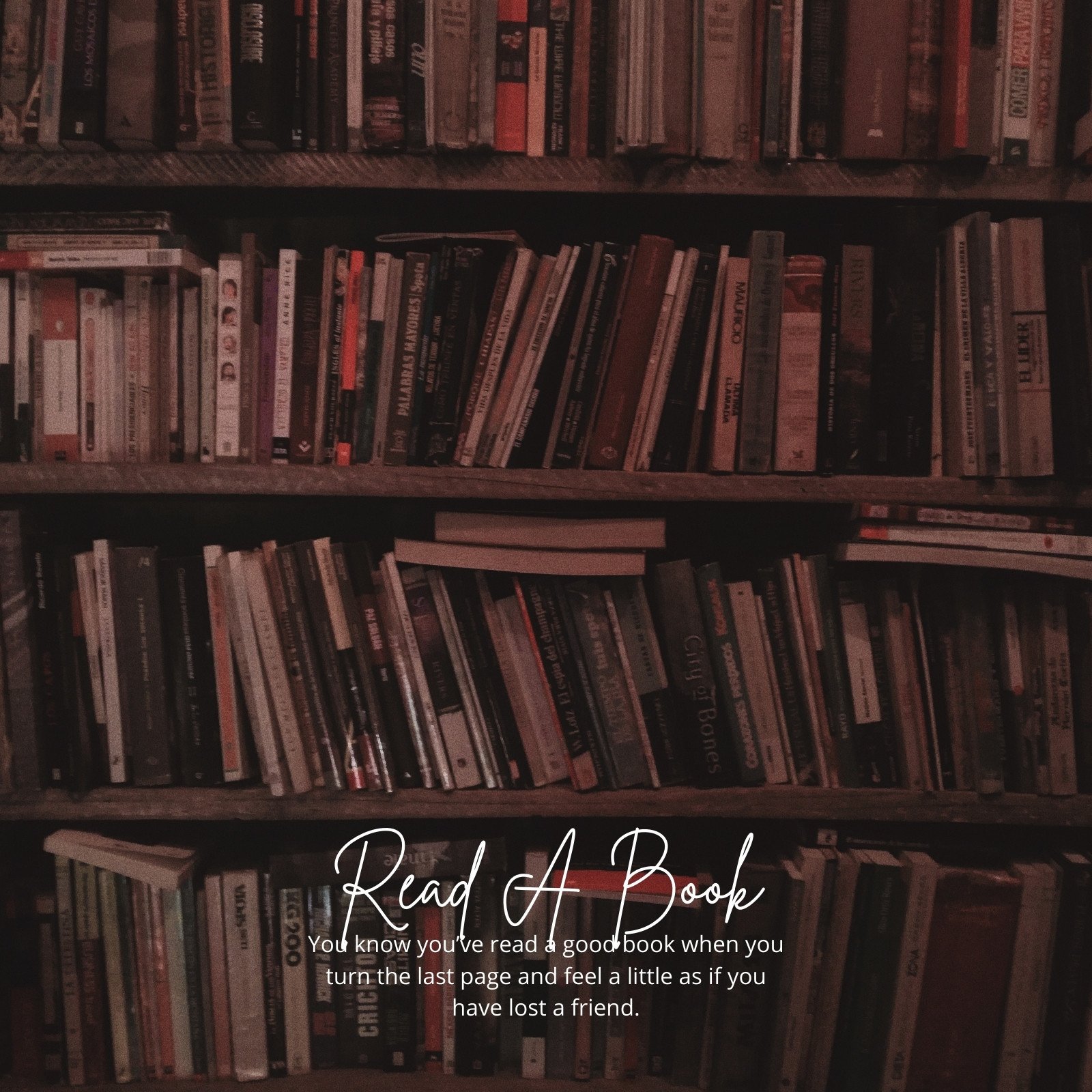 Read A Book Motivational Quote Social Graphic