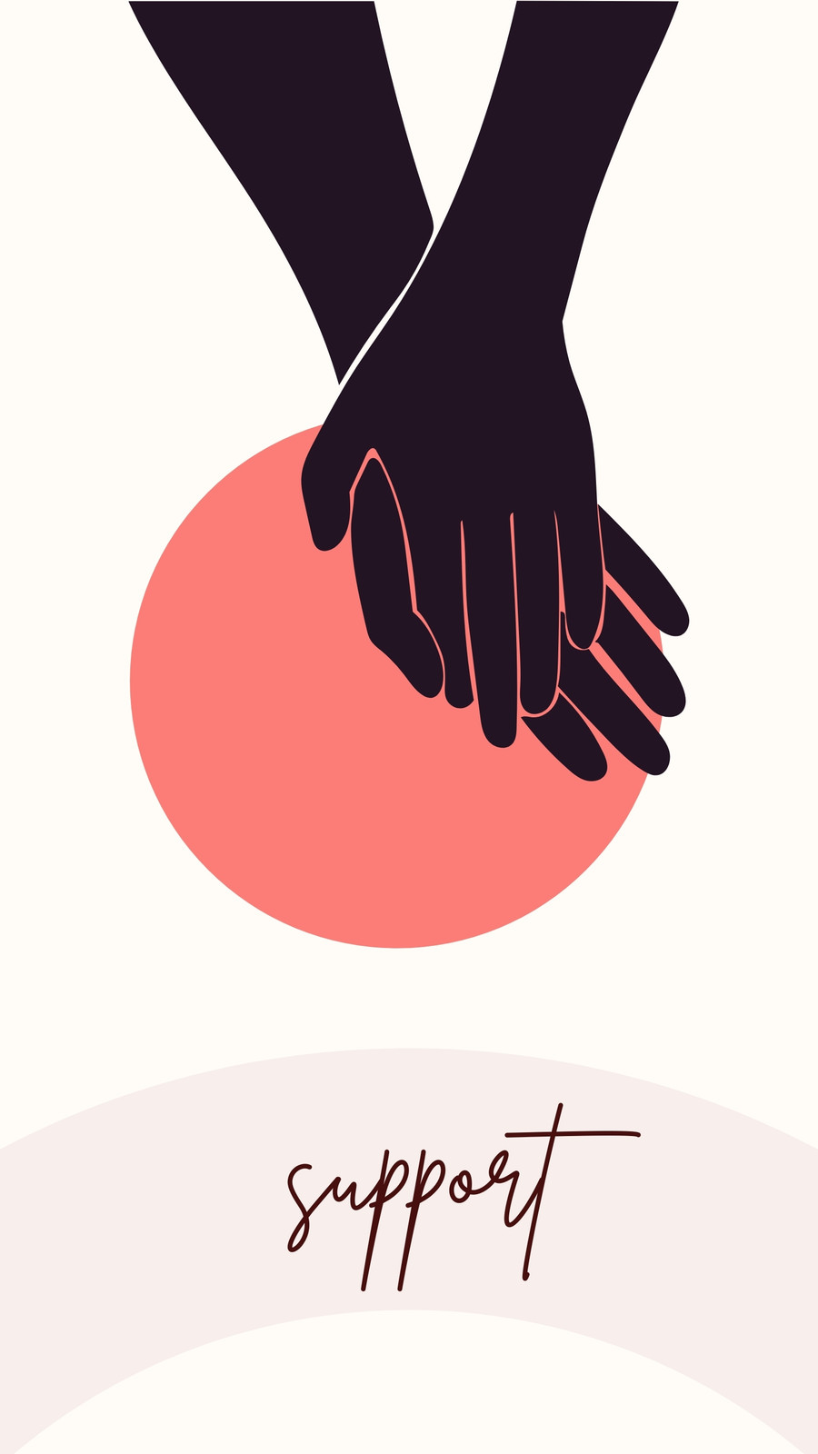 Help Support Motivational Holding Hands Instagram Story Template
