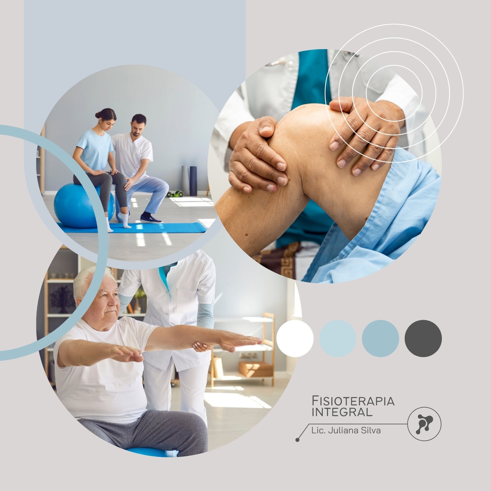 Post Instagram Centro Fisioterapia Moderno Gris