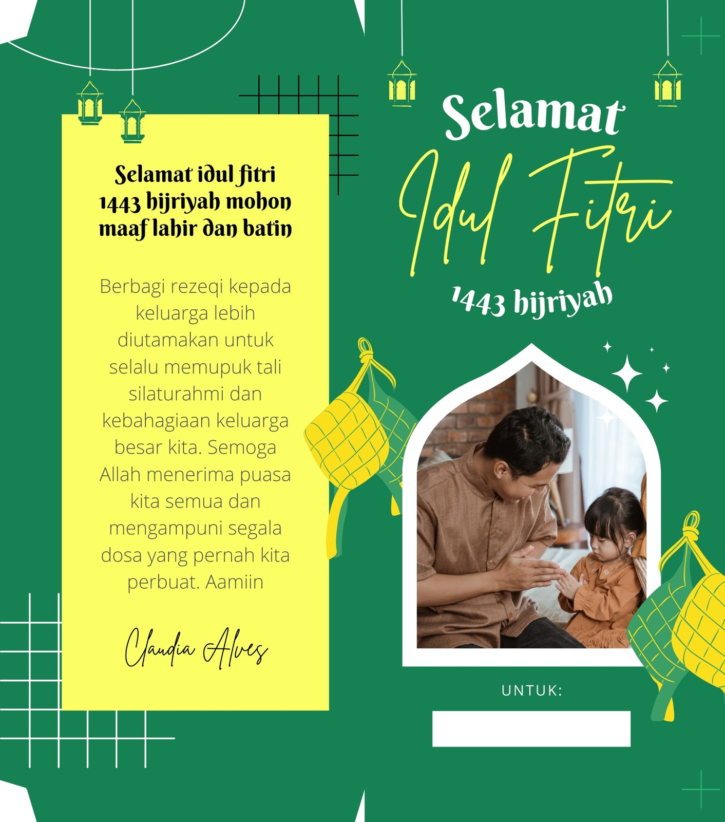 Green Islamic Amplop Lebaran Idul Fitr 1443 H Envelope Template Green Islamic Amplop Lebaran Idul Fitr 1443 H Envelope Template
