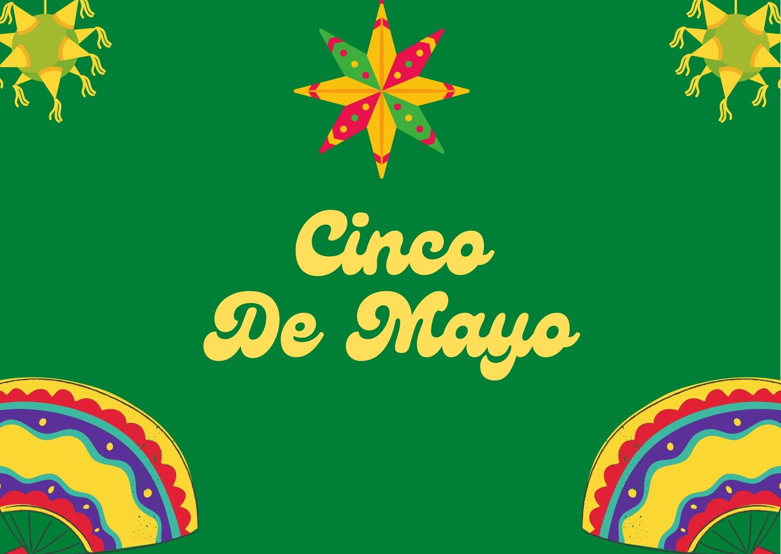 Cinco De Mayo Card Landscape
