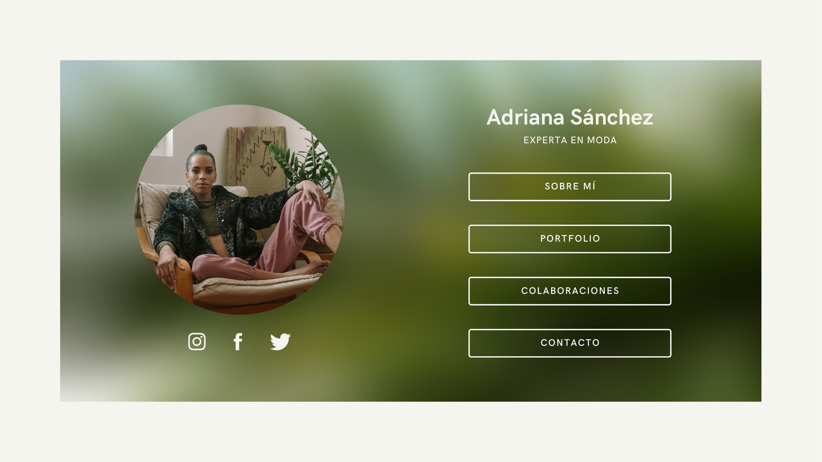 Verde Profesional Blogger Sitio web de enlace en perfil