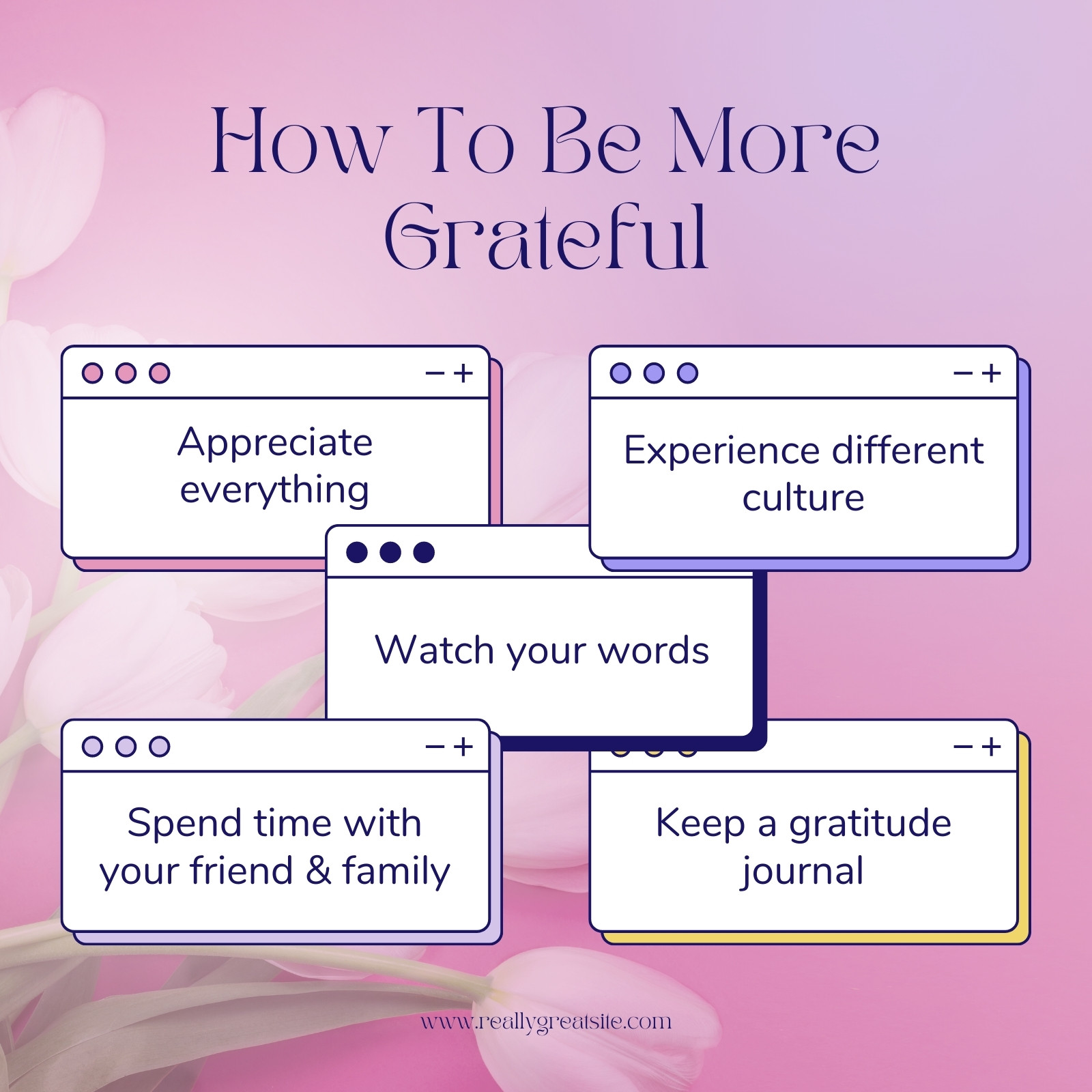 How To Be More Grateful Tips Instagram Post