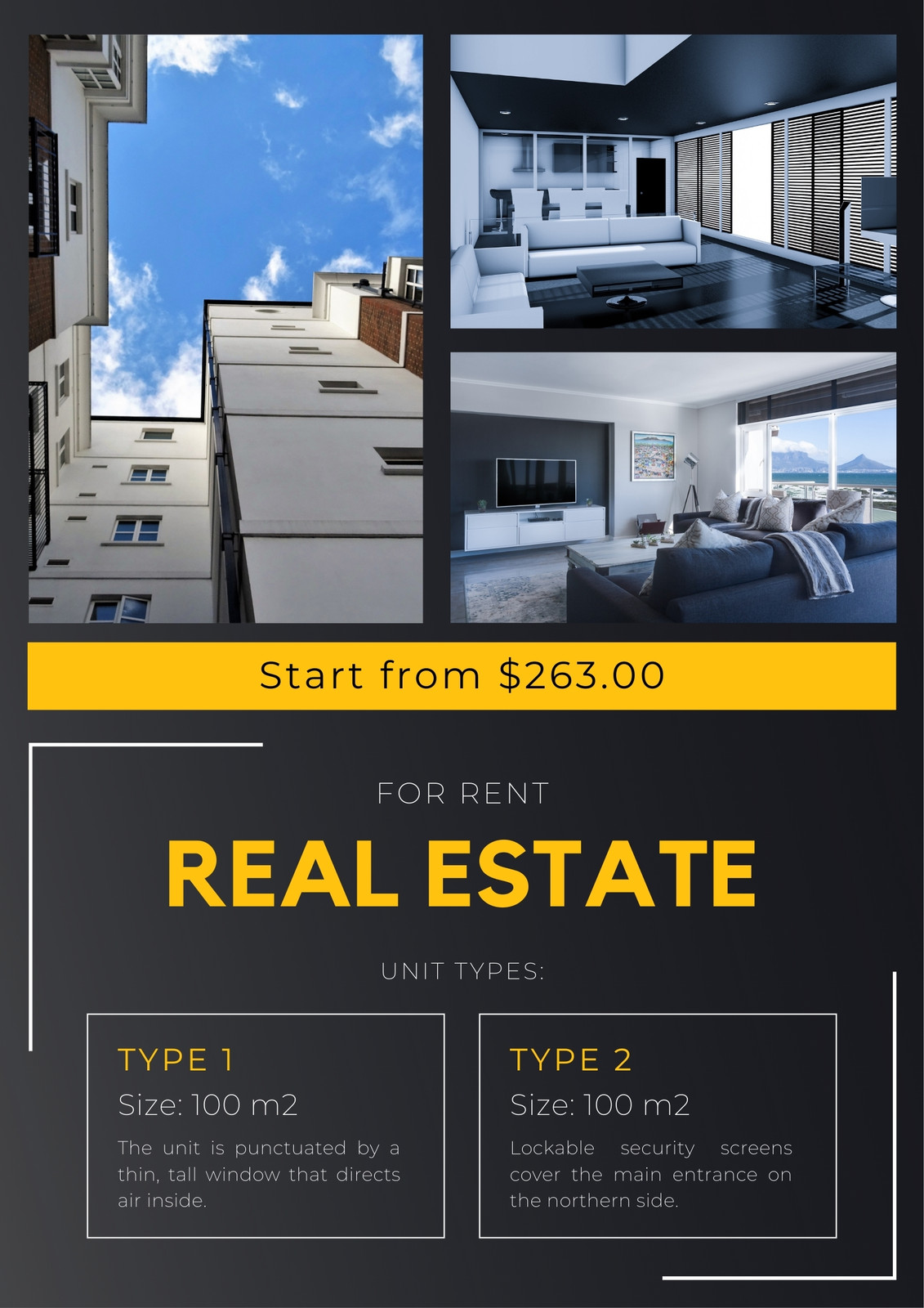 Transient For Rent Poster Page 6 - Free custom printable rent poster templates | Canva
