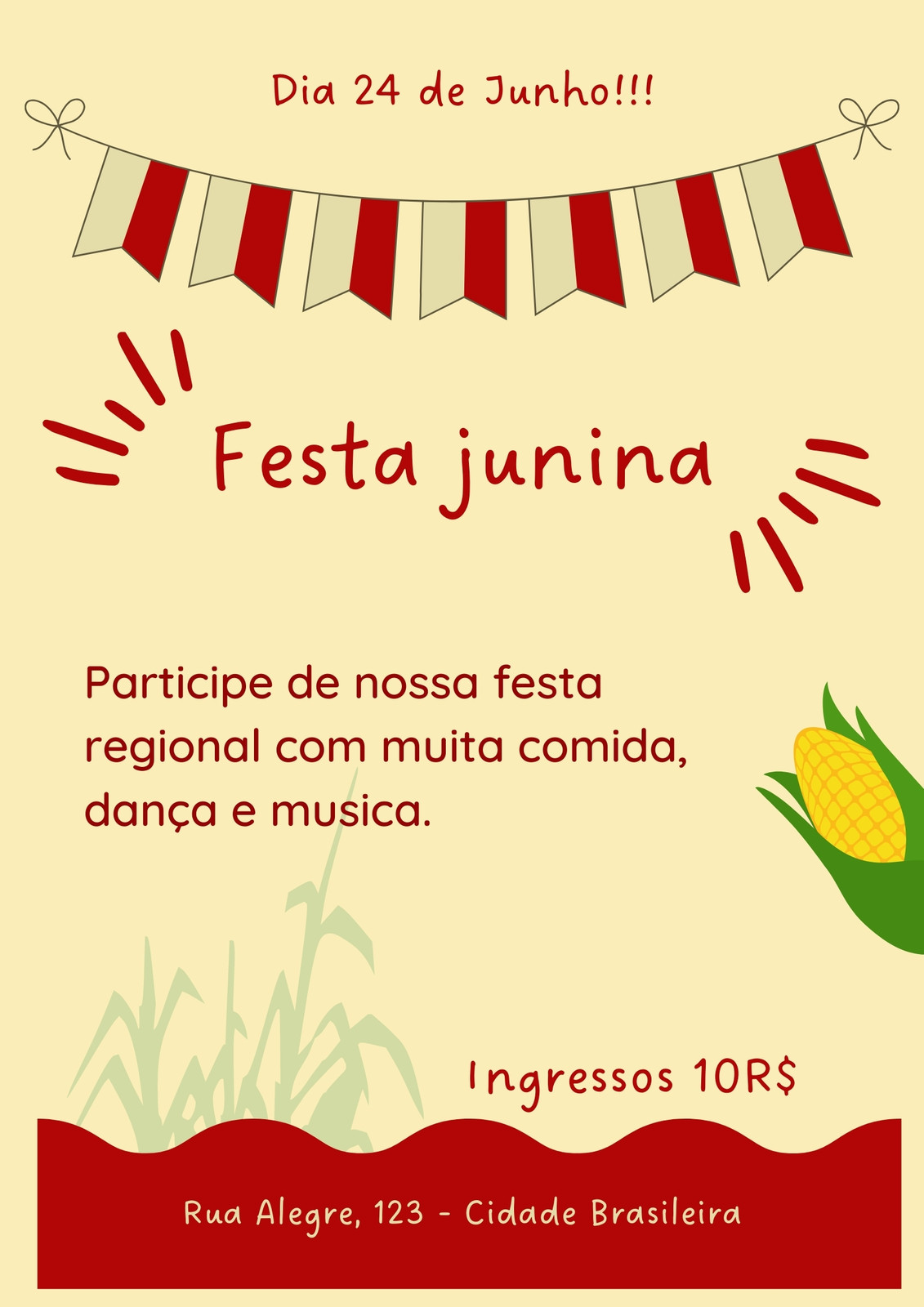 panfleto de festa junina