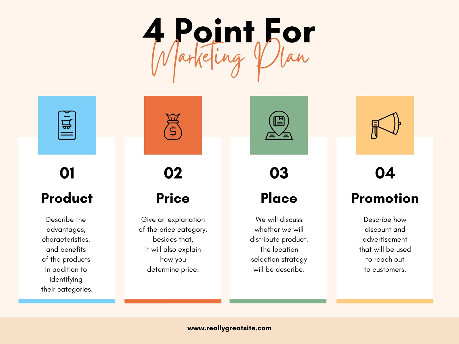 Pastel 4 Point for Marketing Plan Graph
