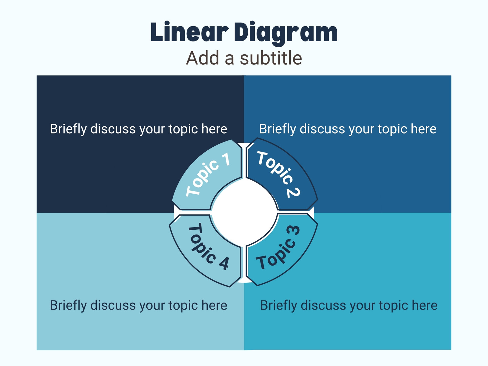 Blue Corporate Linear Diagram