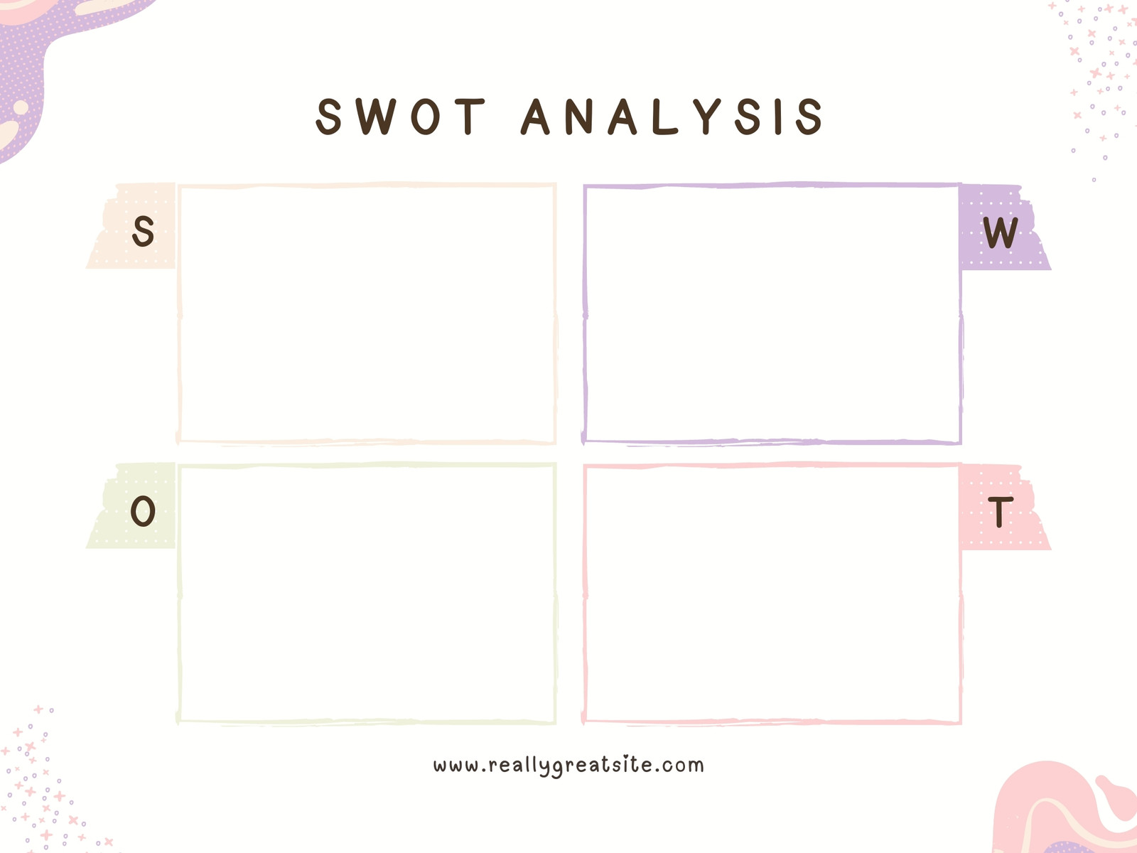 Abstract Business SWOT Analysis Graph