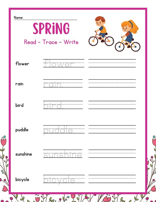 Custom printable Spring Worksheet templates | Canva