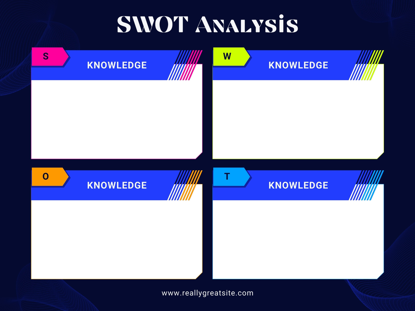 Modern Black Business SWOT Analysis Template