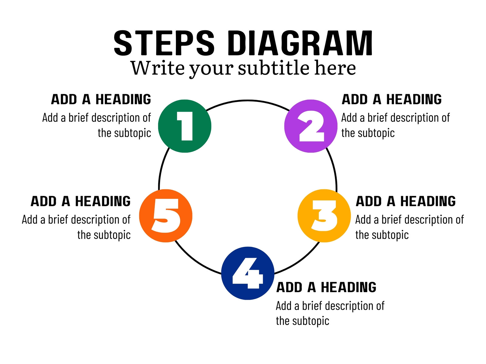 Colorful Simple Step Diagram