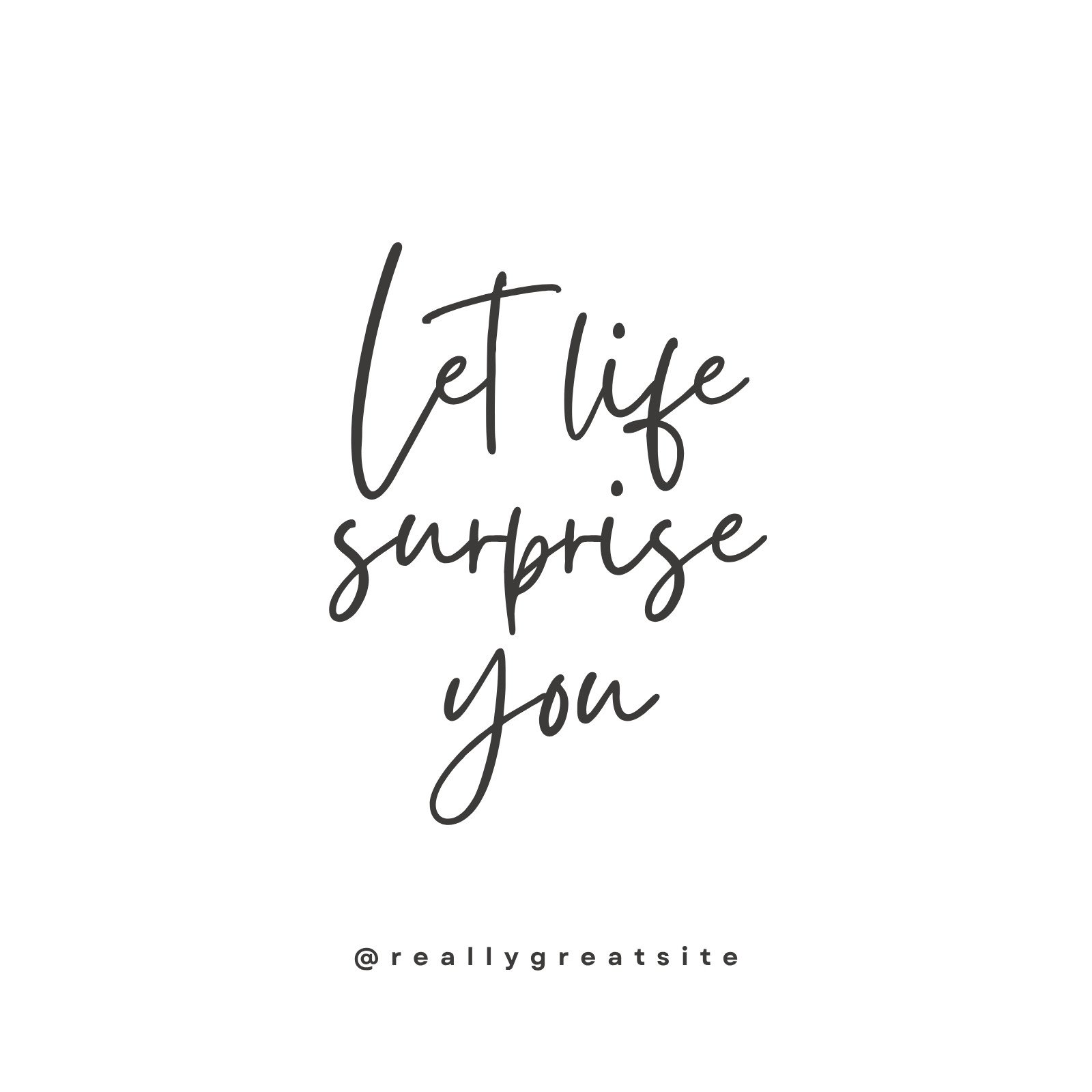 Black and White Simple Motto Social Media