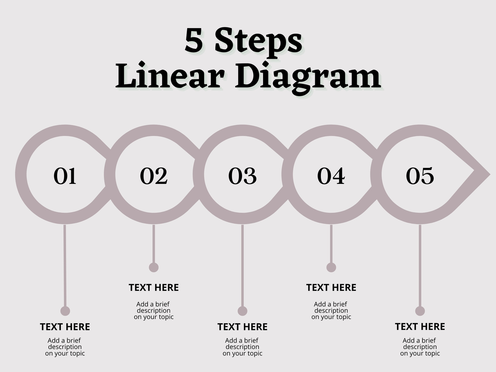 Pastel Purple Linear Process Diagram