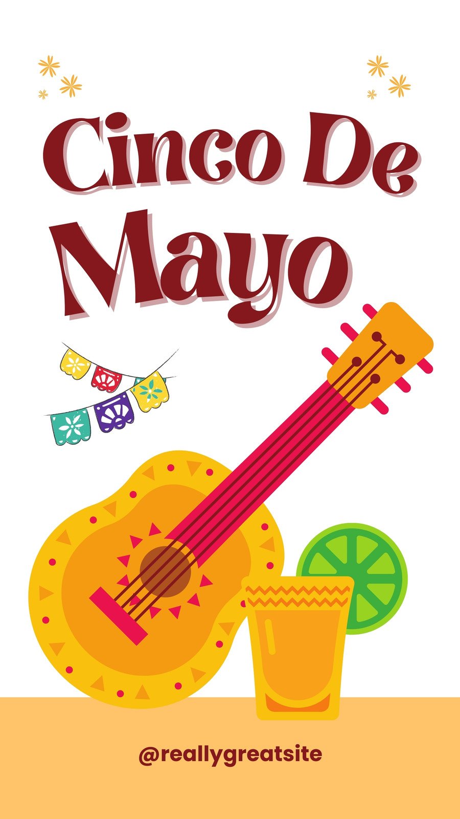 Orange Red Colorful Cinco De Mayo Instagram Story