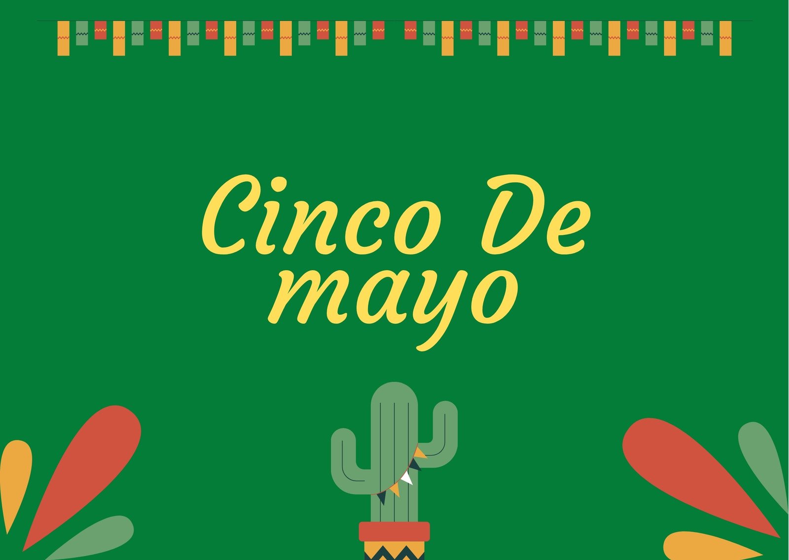 Cinco De Mayo Card Landscape