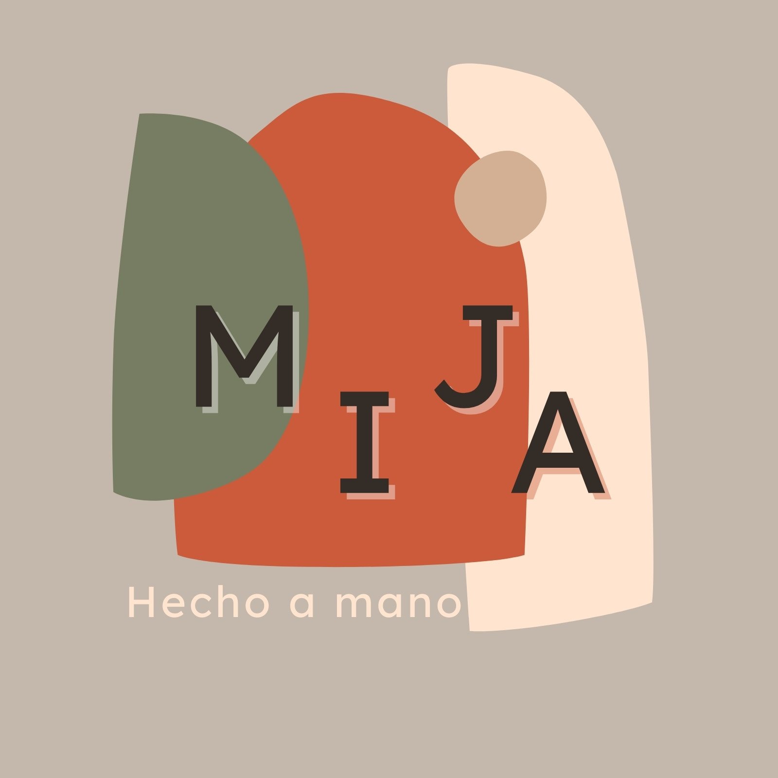 Hecho a mano logo abstracto