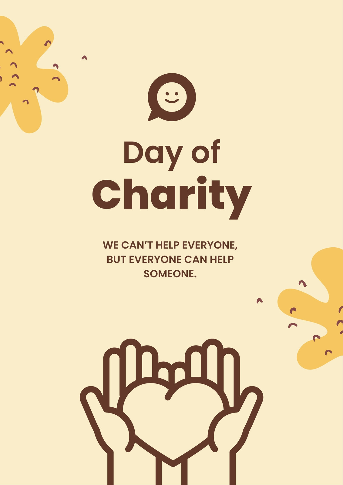 Cream Event International Day Of Charity Poster