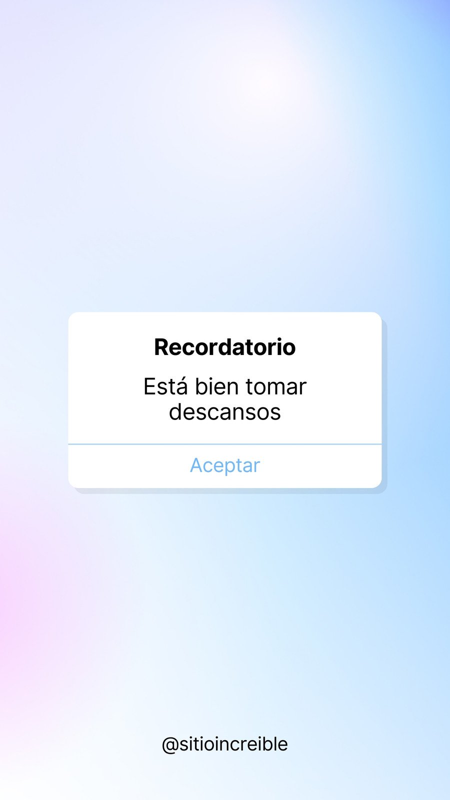 Historia de Instagram frase motivacional gradiente simple morado rosa azul blanco