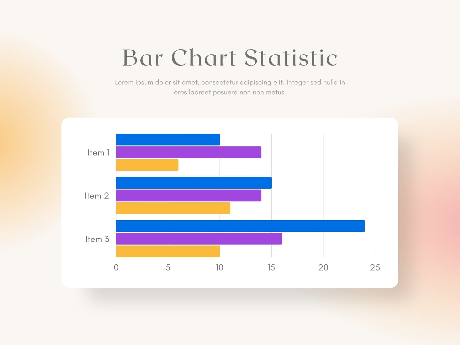 Simple Horizontal Bar Chart Statistic Graph