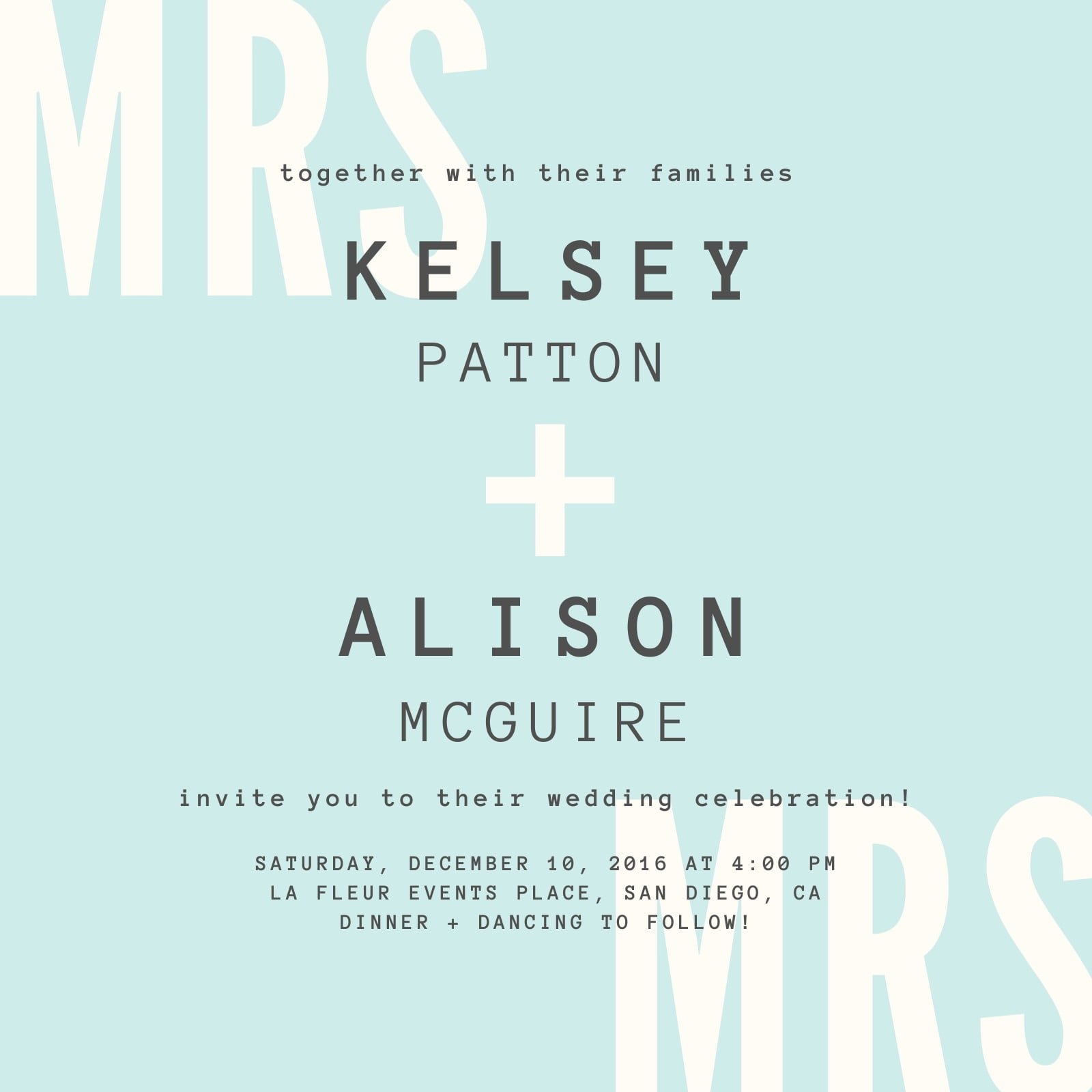 Lesbian Wedding Wedding Invitation Lesbian Wedding Wedding Invitation