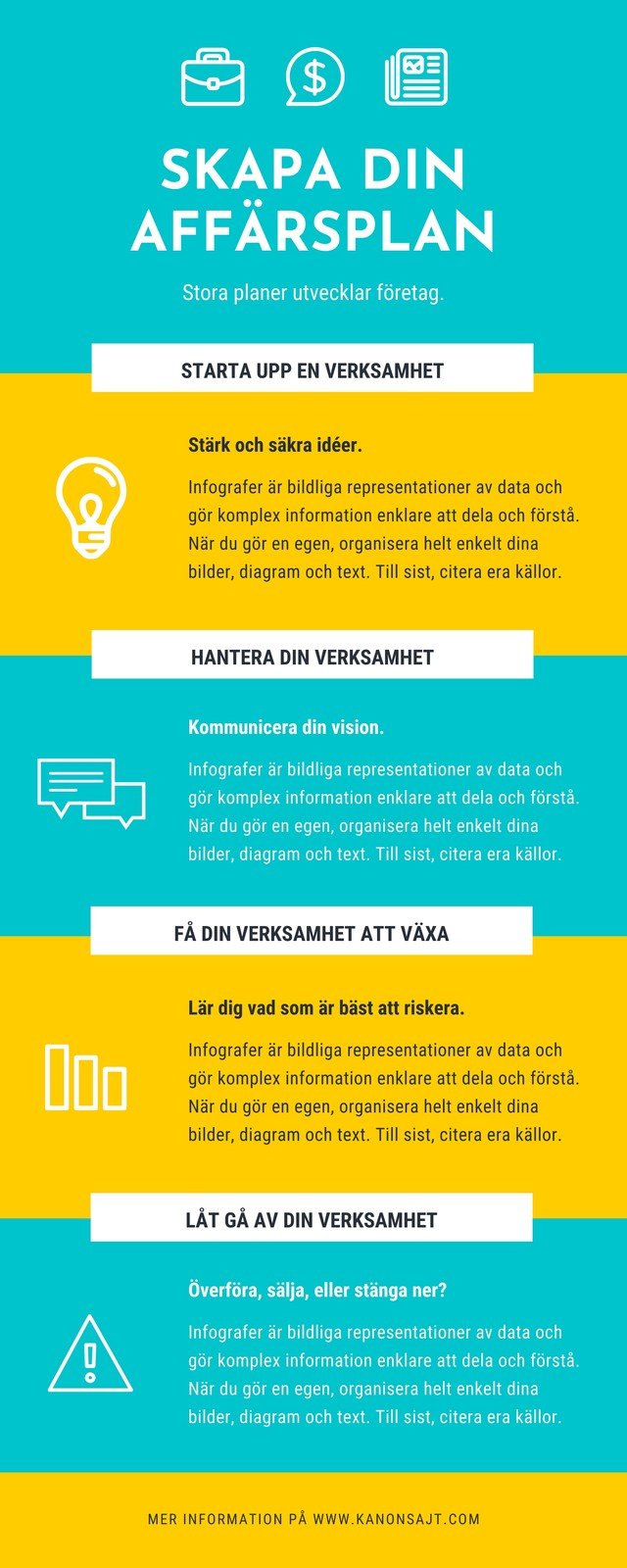 Färgglad Ikon Företag Infografik