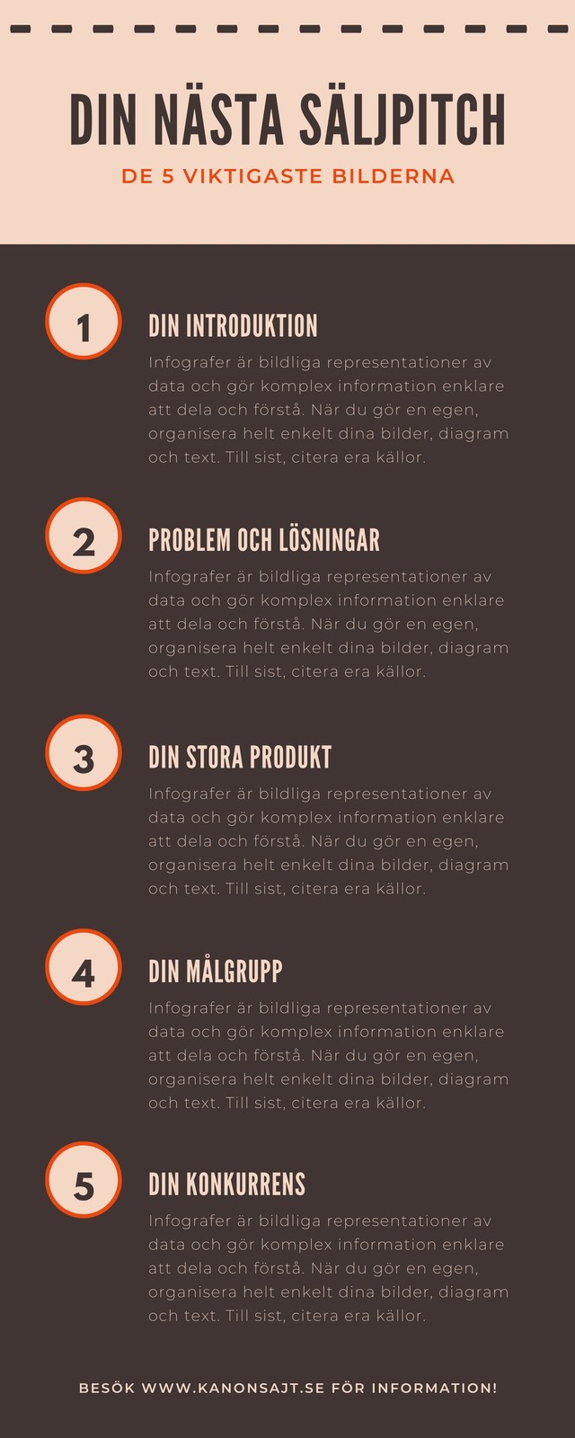 Brun Pitch Presentation Bilder Infografik Verksamhet