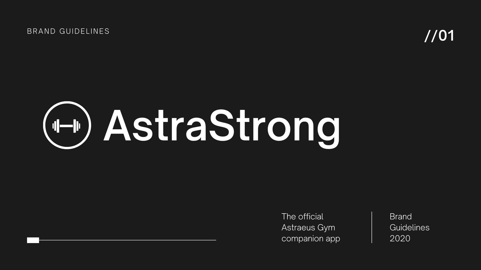 Black and White Simple Fitness Mobile App Brand Guidelines Presentation