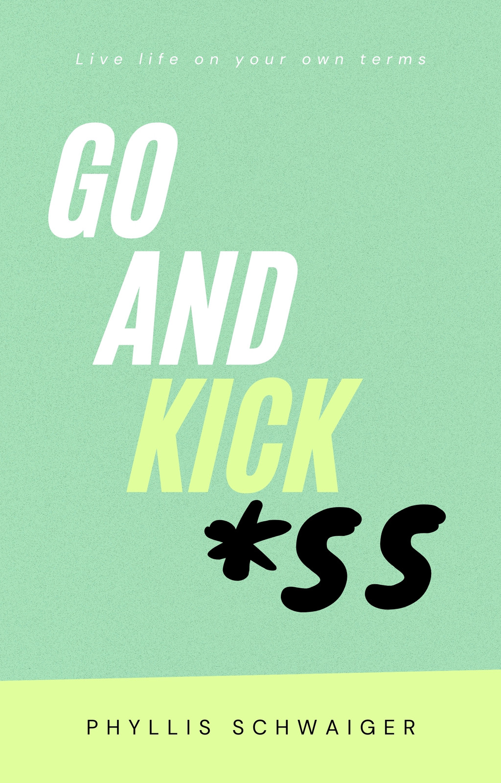 Mint Green, Black and White Simple Typography Self-Help Wattpad Book Cover