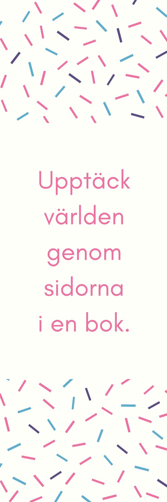 Gräddvit Konfetti Inspirerande Bokmärke