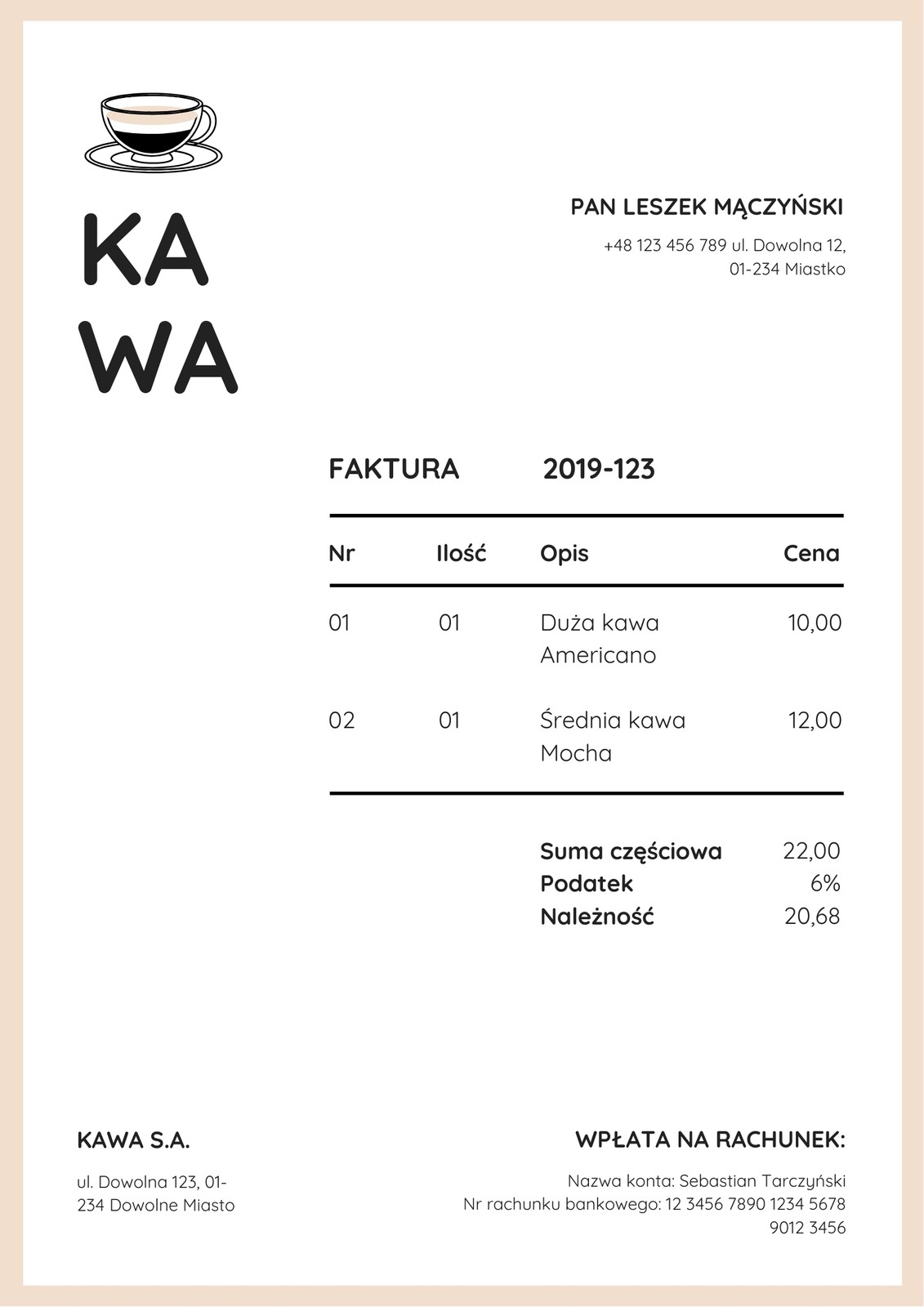 Jasnobrązowy Kawa Filiżanka Faktura Nagłówek Jasnobrązowy Kawa Filiżanka Faktura Nagłówek