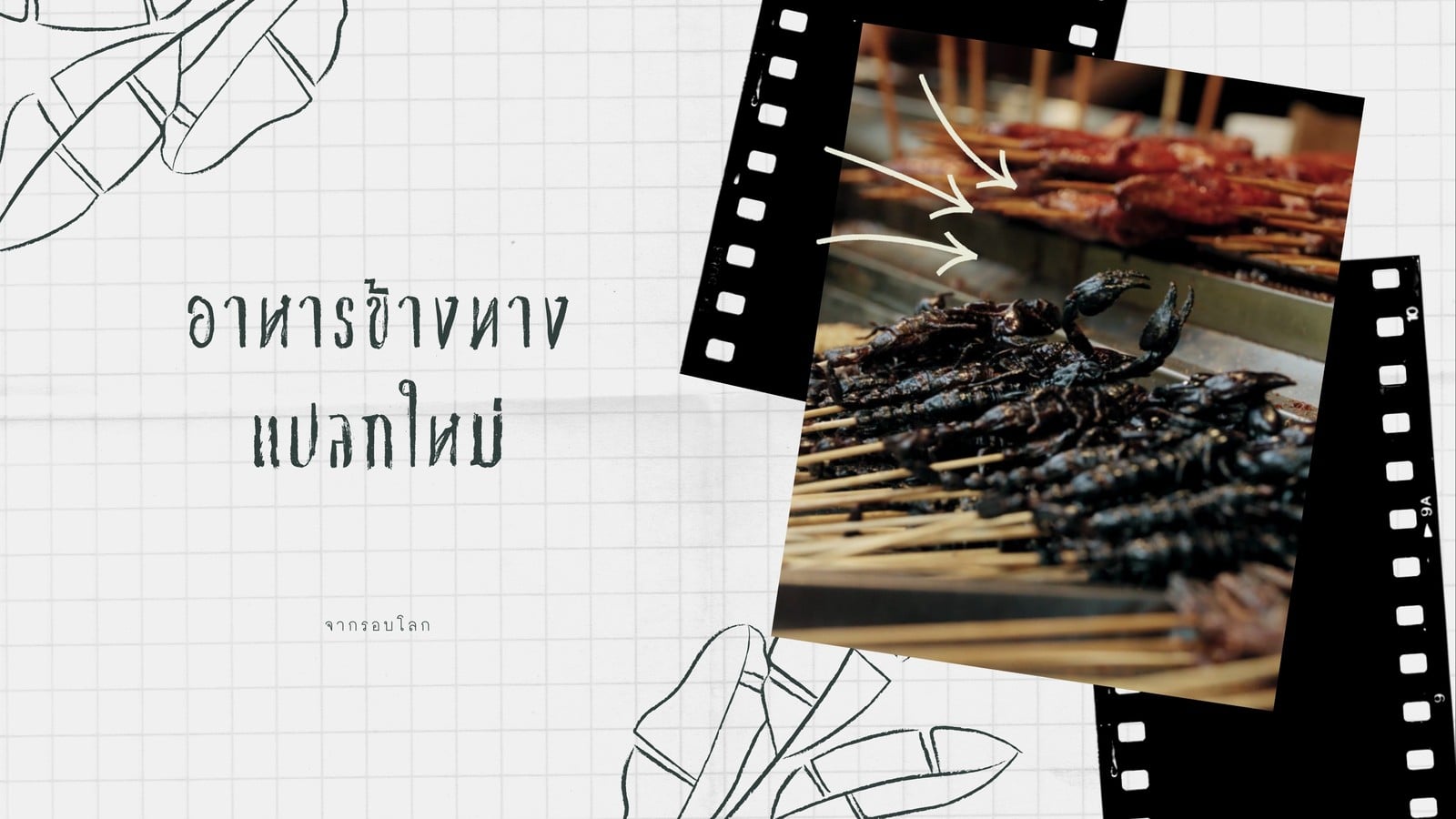 อินโทร ยูทูบ การเดินทาง อาหาร หนังสือทำมือ สนุกสนาน สีเทาและสีขาว อินโทร ยูทูบ การเดินทาง อาหาร หนังสือทำมือ สนุกสนาน สีเทาและสีขาว