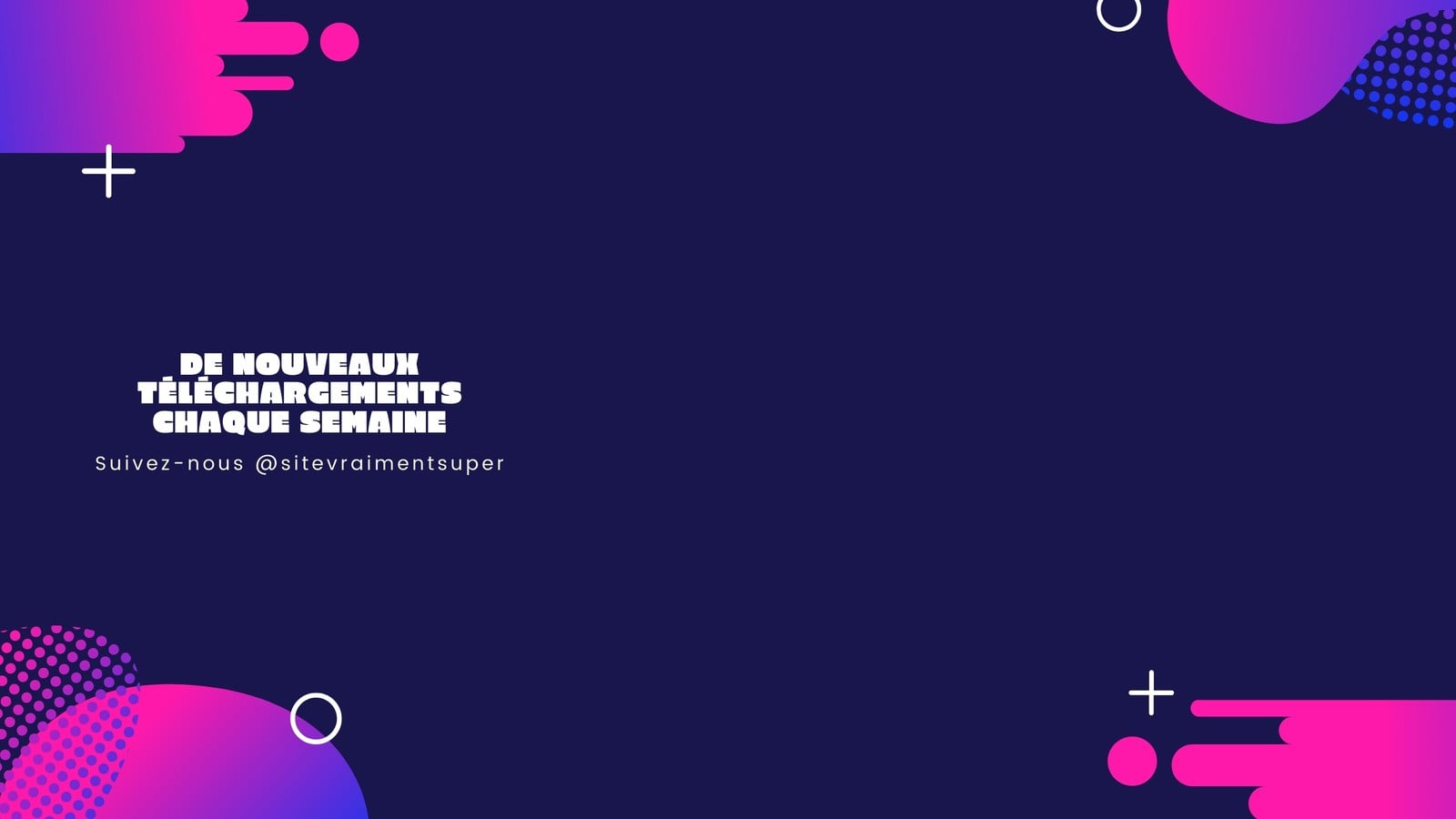 Bleu et Rose Géométrique Musique YouTube Outro